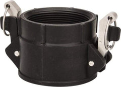 NewAge Industries - 3" Polypropylene Cam & Groove Suction & Discharge Hose Female Coupler Female NPT Thread - Part D, 3" Thread, 75 Max psi - USA Tool & Supply