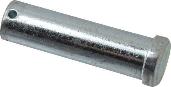 Value Collection - 1" Pin Diam, 3-1/2" OAL, Standard Clevis Pin - 13/64" Hole, 3-19/64" Usable Length, Zinc-Plated Steel - USA Tool & Supply