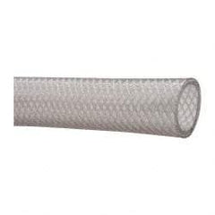 Made in USA - 1" ID x 1.299" OD, 0.15" Wall Thickness, Cut to Length (100' Standard Length) PVC Tube - Clear, 130 Max psi, 80 Shore A Hardness - USA Tool & Supply