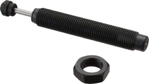 Parker - 9/16-18 Thread, 0.16 Rod Diam, 0.63 Stroke Length, Male Button Shock - 0.46 Shock Outside Diam, 4-1/2 OAL - USA Tool & Supply