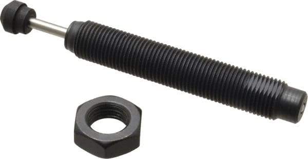 Parker - 9/16-18 Thread, 0.16 Rod Diam, 0.63 Stroke Length, Male Button Shock - 0.46 Shock Outside Diam, 4-1/2 OAL - USA Tool & Supply