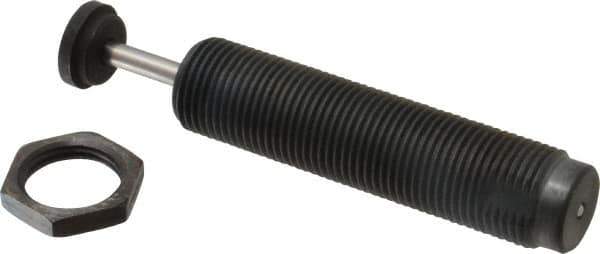 Parker - 1-12 Thread, 1/4 Rod Diam, 0.91 Stroke Length, Male Button Shock - 0.87 Shock Outside Diam, 5.62 OAL - USA Tool & Supply