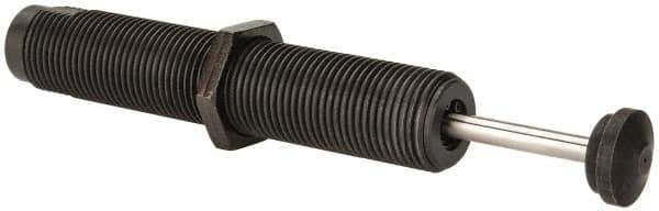Parker - 1-12 Thread, 1/4 Rod Diam, 1.58 Stroke Length, Male Button Shock - 0.87 Shock Outside Diam, 7.44 OAL - USA Tool & Supply