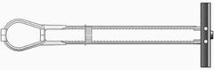 Powers Fasteners - 1/2" Screw, 1/2" Diam, 4" Long, 2-1/2" Thick, Strap Toggle Drywall & Hollow Wall Anchor - 3/4" Drill, Plastic, Grade 5, Use in Drywall - USA Tool & Supply