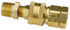 North - 2" Long, 1/2" Internal Diam, Coupler for SAR Systems - Gold, Compatible with CF2000 Series - USA Tool & Supply