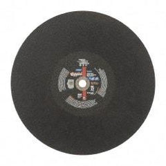 Norton - 20" Aluminum Oxide Cutoff Wheel - 5/32" Thick, 1" Arbor, 2,710 Max RPM, Use with Stationary Tools - USA Tool & Supply
