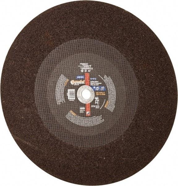 Norton - 20" Aluminum Oxide Cutoff Wheel - 3/16" Thick, 1" Arbor, 2,710 Max RPM, Use with Stationary Tools - USA Tool & Supply
