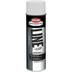 Krylon - 18 fl oz White Striping Paint - 234 to 332 Sq Ft/Gal Coverage, Solvent-Based Formula - USA Tool & Supply