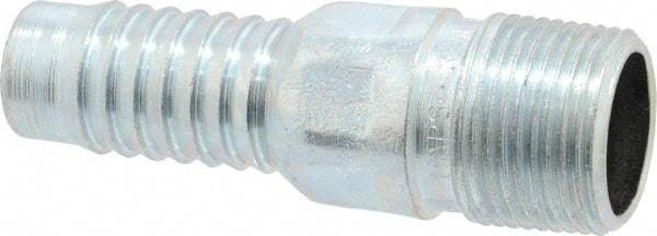 Campbell Fittings - 3/4" Pipe ID, Threaded Combination Nipple for Hoses - Plated Steel - USA Tool & Supply