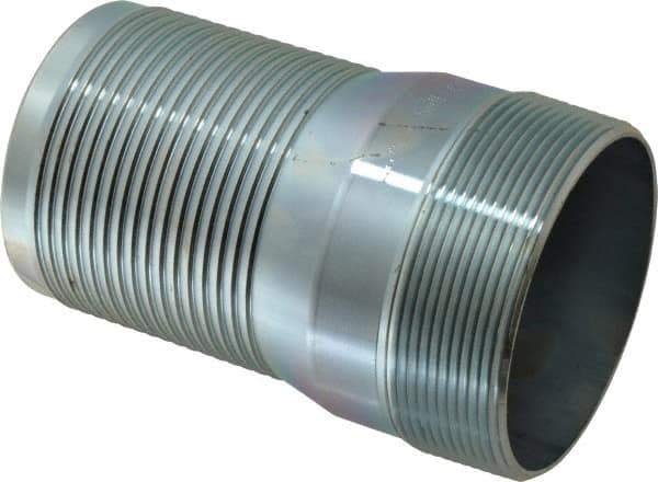 Campbell Fittings - 4" Pipe ID, Threaded Combination Nipple for Hoses - Plated Steel - USA Tool & Supply