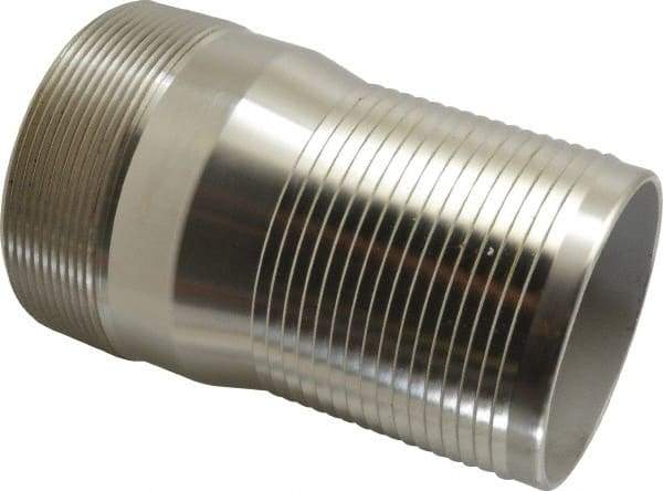 Campbell Fittings - 4" Pipe ID, Threaded Combination Nipple for Hoses - Stainless Steel - USA Tool & Supply