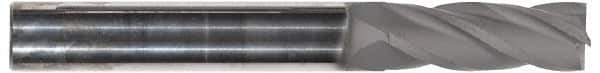 Hertel - 5/16", 1-5/8" LOC, 5/16" Shank Diam, 4" OAL, 4 Flute, Solid Carbide Square End Mill - Single End, TiCN Finish, Spiral Flute, 30° Helix, Centercutting, Right Hand Cut, Right Hand Flute - USA Tool & Supply