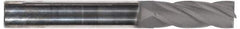 Hertel - 5/16", 1-5/8" LOC, 5/16" Shank Diam, 4" OAL, 4 Flute, Solid Carbide Square End Mill - Single End, TiCN Finish, Spiral Flute, 30° Helix, Centercutting, Right Hand Cut, Right Hand Flute - USA Tool & Supply