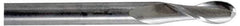 Hertel - 3/4" Diam, 1-1/2" LOC, 2 Flute Solid Carbide Ball End Mill - Uncoated, Single End, 4" OAL, 3/4" Shank Diam - USA Tool & Supply