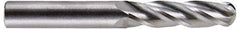 Hertel - 1/2" Diam, 1" LOC, 4 Flute Solid Carbide Ball End Mill - Uncoated, Single End, 2-1/2" OAL, 1/2" Shank Diam - USA Tool & Supply
