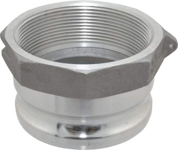 EVER-TITE Coupling Products - 4" Aluminum Cam & Groove Suction & Discharge Hose Male Adapter Female NPT Thread - Part A, 4" Thread, 100 Max psi - USA Tool & Supply