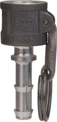 EVER-TITE Coupling Products - 6" Stainless Steel Cam & Groove Suction & Discharge Hose Female Coupler Hose Shank - Part C, 75 Max psi - USA Tool & Supply