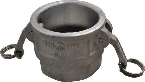 EVER-TITE Coupling Products - 3" Aluminum Cam & Groove Suction & Discharge Hose Female Coupler Female NPT Thread - Part D, 3" Thread, 125 Max psi - USA Tool & Supply