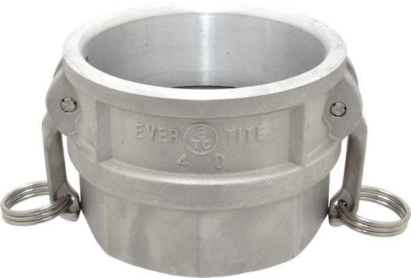 EVER-TITE Coupling Products - 4" Aluminum Cam & Groove Suction & Discharge Hose Female Coupler Female NPT Thread - Part D, 4" Thread, 100 Max psi - USA Tool & Supply