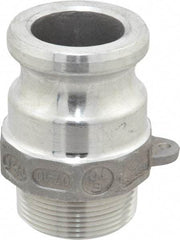 EVER-TITE Coupling Products - 1-1/2" Aluminum Cam & Groove Suction & Discharge Hose Male Adapter Male NPT Thread - Part F, 1-1/2" Thread, 250 Max psi - USA Tool & Supply