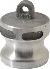 EVER-TITE Coupling Products - 1-1/4" Aluminum Cam & Groove Suction & Discharge Hose Dust Plug For Use with Couplers - Part DP, 250 Max psi - USA Tool & Supply