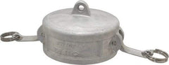 EVER-TITE Coupling Products - 4" Aluminum Cam & Groove Suction & Discharge Hose Dust Cap For Use with Adapters - Part DC, 100 Max psi - USA Tool & Supply