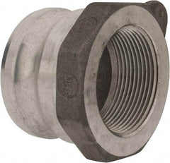 EVER-TITE Coupling Products - 3" Aluminum Cam & Groove Suction & Discharge Hose Male Adapter Female NPT Thread - Part A, 2-1/2" Thread, 125 Max psi - USA Tool & Supply