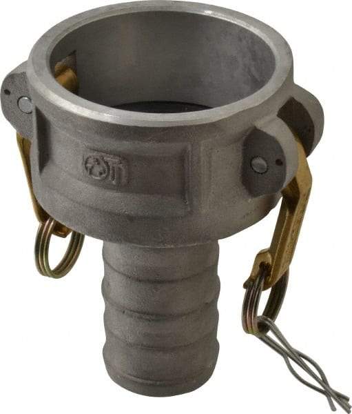 EVER-TITE Coupling Products - 3" Aluminum Cam & Groove Suction & Discharge Hose Female Coupler Hose Shank - Part C, 125 Max psi - USA Tool & Supply