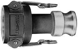 EVER-TITE Coupling Products - 3" Stainless Steel Cam & Groove Suction & Discharge Hose Female Coupler Male Adapter - 4" Thread, 200 Max psi - USA Tool & Supply