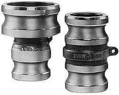 EVER-TITE Coupling Products - 3" Aluminum Cam & Groove Suction & Discharge Hose Spool Adapter - 4" Thread, 125 Max psi - USA Tool & Supply