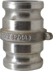 EVER-TITE Coupling Products - 2-1/2" Aluminum Cam & Groove Suction & Discharge Hose Spool Adapter - 2-1/2" Thread, 150 Max psi - USA Tool & Supply