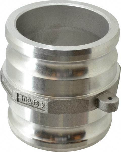 EVER-TITE Coupling Products - 4" Aluminum Cam & Groove Suction & Discharge Hose Spool Adapter - 4" Thread, 100 Max psi - USA Tool & Supply