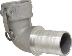 EVER-TITE Coupling Products - 3" Aluminum Cam & Groove Suction & Discharge Hose Female Coupler Hose Shank, 90° - Part C, 125 Max psi - USA Tool & Supply