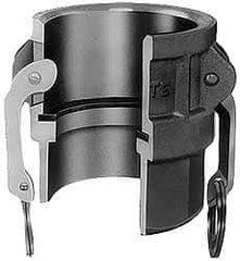 EVER-TITE Coupling Products - 6" Aluminum Cam & Groove Suction & Discharge Hose Female Coupler Female NPT Thread - Part D, 6" Butt Weld Thread, 75 Max psi - USA Tool & Supply