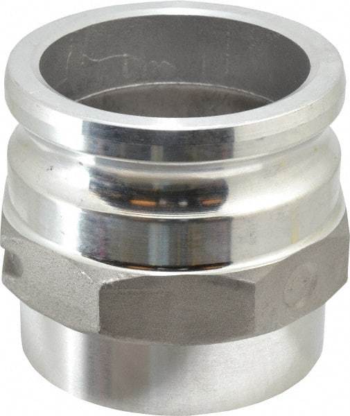 EVER-TITE Coupling Products - 4" Aluminum Cam & Groove Suction & Discharge Hose Male Adapter Female NPT Thread - Part A, 4" Butt Weld Thread, 100 Max psi - USA Tool & Supply