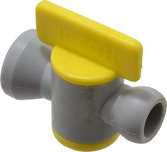 Value Collection - 2 Piece, 1/4" ID Coolant Hose Connection Valve - Male to Female Connection, POM Body, Unthreaded, Use with Snap Together Hose Systems - USA Tool & Supply