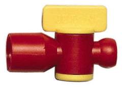 Value Collection - 2 Piece, 1/4" ID Coolant Hose NPT Valve - Female to Female Connection, POM Body, 1/4 NPT, Use with Snap Together Hose Systems - USA Tool & Supply