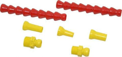 Value Collection - 7 Piece, 13" Hose Length, 1/2, 1/4 & 3/8" Nozzle Diam, 3/8" Hose ID, Coolant Hose Kit - 3/8 & 1/2" NPT For Snap Flow Modular Hose Systems - USA Tool & Supply