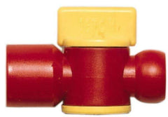 Value Collection - 2 Piece, 3/8" ID Coolant Hose BSPT Valve - Female to Female Connection, POM Body, 3/8 BSPT, Use with Snap Together Hose Systems - USA Tool & Supply