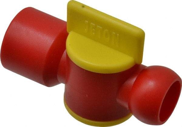 Value Collection - 2 Piece, 3/8" ID Coolant Hose BSPT Valve - Female to Female Connection, POM Body, 3/8 BSPT, Use with Snap Together Hose Systems - USA Tool & Supply