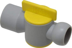 Value Collection - 2 Piece, 1/2" ID Coolant Hose NPT Valve - Female to Female Connection, POM Body, 1/2 NPT, Use with Snap Together Hose Systems - USA Tool & Supply