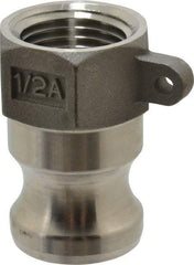 EVER-TITE Coupling Products - 1/2" Stainless Steel Cam & Groove Suction & Discharge Hose Male Adapter Female NPT Thread - Part A, 1/2" Thread, 250 Max psi - USA Tool & Supply
