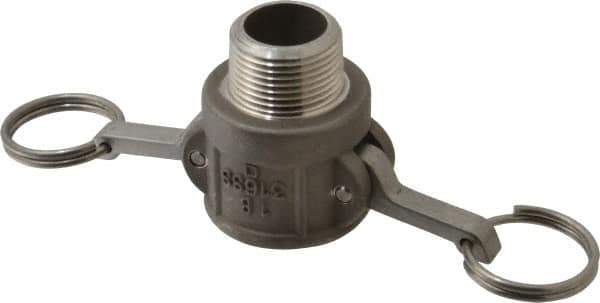 EVER-TITE Coupling Products - 1" Stainless Steel Cam & Groove Suction & Discharge Hose Female Coupler Male NPT Thread - Part B, 1" Thread, 250 Max psi - USA Tool & Supply
