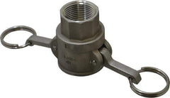 EVER-TITE Coupling Products - 1" Stainless Steel Cam & Groove Suction & Discharge Hose Female Coupler Female NPT Thread - Part D, 1" Thread, 250 Max psi - USA Tool & Supply