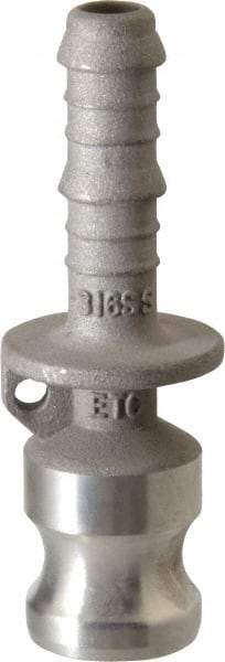EVER-TITE Coupling Products - 1/2" Stainless Steel Cam & Groove Suction & Discharge Hose Male Adapter Hose Shank - Part E, 250 Max psi - USA Tool & Supply
