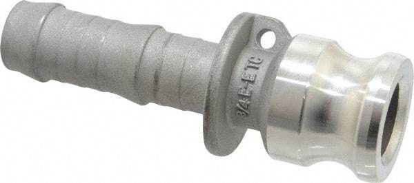 EVER-TITE Coupling Products - 3/4" Stainless Steel Cam & Groove Suction & Discharge Hose Male Adapter Hose Shank - Part E, 250 Max psi - USA Tool & Supply