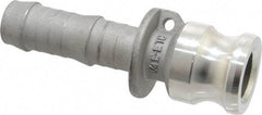 EVER-TITE Coupling Products - 3/4" Stainless Steel Cam & Groove Suction & Discharge Hose Male Adapter Hose Shank - Part E, 250 Max psi - USA Tool & Supply