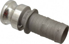 EVER-TITE Coupling Products - 1-1/2" Stainless Steel Cam & Groove Suction & Discharge Hose Male Adapter Hose Shank - Part E, 250 Max psi - USA Tool & Supply