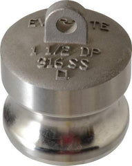 EVER-TITE Coupling Products - 1-1/2" Stainless Steel Cam & Groove Suction & Discharge Hose Dust Plug For Use with Couplers - Part DP, 250 Max psi - USA Tool & Supply