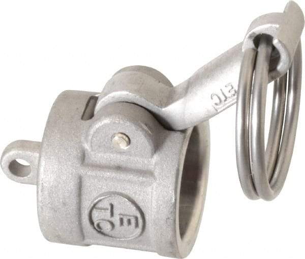 EVER-TITE Coupling Products - 1/2" Stainless Steel Cam & Groove Suction & Discharge Hose Dust Cap For Use with Adapters - Part DC, 250 Max psi - USA Tool & Supply